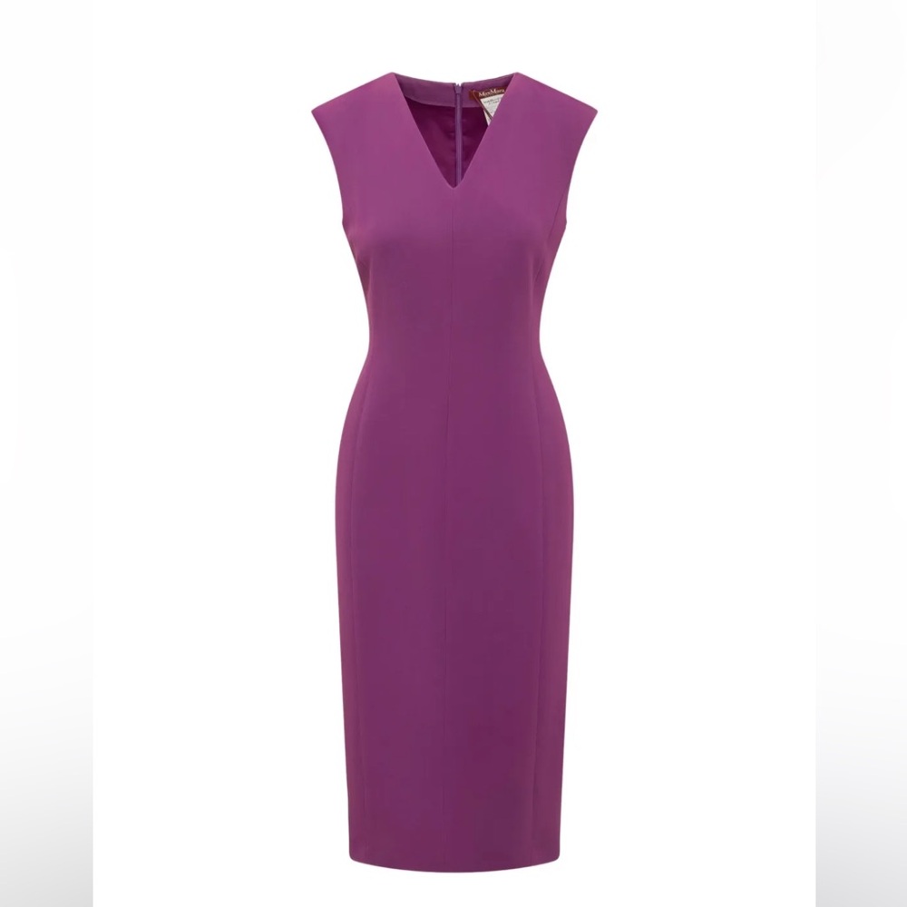 MaxMara Studio Vibrant Midi Dress in “Cyclamen” Purple